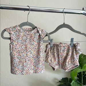 Floral Baby Top and Bloomers Set